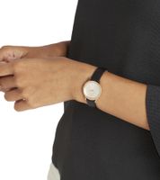 Orologio da donna Pierre Cardin a due lancette, analogico al quarzo con cinturino in pelle 3ATM 27mm CPI.2501 Nero/Oro rosa