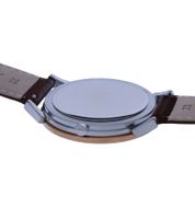 Pierre Cardin men's wristwatch with multi-dial analog quartz watch with leather strap 3ATM 44mm CPI.2060 brown/rose gold/silver