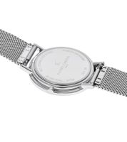 Pierre Cardin Damen schlichte Armband-Uhr analoge Quarz-Uhr mit Edelstahl-Armband 3ATM 39mm CBV.1006 Silber