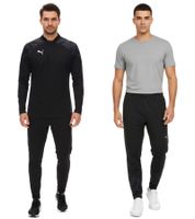 PUMA teamCup men's pullover or jogging pants with DryCell technology training shirt graphic design sports pants fitness pullover sports equipment black