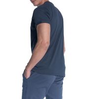 T-shirt basique pour homme COURSE avec poignets et col rond en coton 901060 Bleu foncé