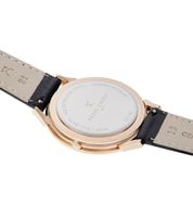 Pierre Cardin ladies' wristwatch, simple dial, analogue quartz watch with leather strap 3ATM 40mm CPI.2003 Black/Gold
