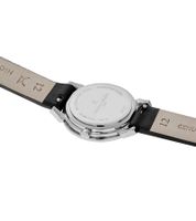 Pierre Cardin ladies' wristwatch, simple dial, analogue quartz watch with leather strap 3ATM 27mm CPI.2507 Black/White/Silver