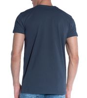 T-shirt basique pour homme COURSE Elements avec col en V Chemise d'été en coton 901271 Bleu foncé