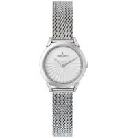 Reloj de pulsera Pierre Cardin para mujer, de dos manecillas, esfera moderna, analógico, de cuarzo, con brazalete de acero inoxidable, 3 ATM, 27 mm, CPI.2505, color plata