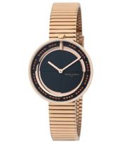 Pierre Cardin ladies' wristwatch, timeless dial, analogue quartz watch with stainless steel bracelet 3ATM 32mm CMA.0010 rose gold/black