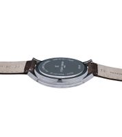 Pierre Cardin men's wristwatch with multi-dial analog quartz watch with leather strap 3ATM 44mm CPI.2057 silver/brown/green
