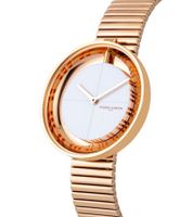 Montre femme Pierre Cardin cadran intemporel montre à quartz analogique avec bracelet en acier inoxydable 3ATM 32 mm CCMA.0017 or rose/blanc