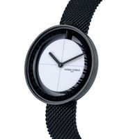 Pierre Cardin ladies' wristwatch, timeless dial, analogue quartz watch with stainless steel bracelet 3ATM 32mm CMA.0018 Black/White