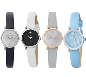 Reloj de pulsera de dos agujas para mujer Pierre Cardin con esfera con detalles en círculos plateados, reloj analógico de cuarzo con correa de piel 3ATM 27 mm CCM.05 plata/negro/blanco/azul/gris/rosa