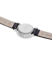 Pierre Cardin ladies two-hand wristwatch dial with silver circle details analogue quartz watch with leather strap 3ATM 27mm CCM.05 silver/black/white/blue/grey/pink