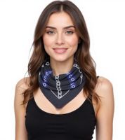 Pack of 2 DELMAO scarves with different patterns, everyday scarf 8168 3644 white/black/red