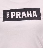 PUMA City women's cotton shirt with Praha/Prague lettering, short-sleeved shirt, round neck shirt 575957 20 white/black