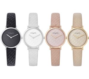 Reloj de mujer Pierre Cardin con abreviatura de la marca impresa, reloj analógico de cuarzo con correa de piel 3ATM 31 mm CBV.15 Negro, Rosa, Blanco o Beige