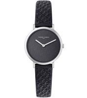 Pierre Cardin ladies' wristwatch with branded initials print, analogue quartz watch with leather strap 3ATM 31mm CBV.15 black, pink, white or beige