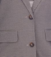 DELMAO women's blazer suit jacket with lapel collar checked business jacket 55782465 gray/blue/white