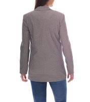 DELMAO women's blazer suit jacket with lapel collar checked business jacket 55782465 gray/blue/white