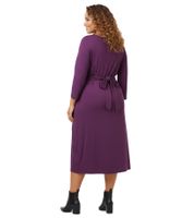 ADIA Vestido cruzado elegante de verano para mujer, vestido de fiesta con mangas 3/4, tallas grandes 37339213 morado