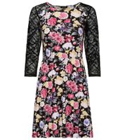 Robe d'été pour femme melrose Mini Dress avec robe de soirée élégante à imprimé floral 47780801 Noir/Coloré