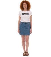 PUMA City women's cotton shirt with Praha/Prague, Paris, Vienna or Madrid lettering, short-sleeved shirt, round neck shirt 575957 white or black
