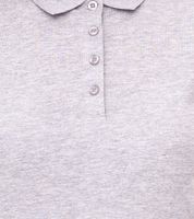 Polo de mujer SANTINO de algodón orgánico polo con tapeta de 4 botones camisa de manga corta gris jaspeado