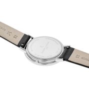 Pierre Cardin ladies' wristwatch with the letters of the brand as numbers, analogue quartz watch with leather strap 3ATM 39mm CBV.100 black/white/silver or black/silver