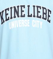 KEINE LIEBE Universe City e Broken Heart Club Maglietta da uomo in cotone con accenti colorati T-shirt girocollo Maglietta a maniche corte KLTS10 in giallo, verde, blu, rosso, viola o grigio