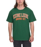 KEINE LIEBE Universe City e Broken Heart Club Maglietta da uomo in cotone con accenti colorati T-shirt girocollo Maglietta a maniche corte KLTS10 in giallo, verde, blu, rosso, viola o grigio