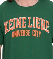KEINE LIEBE Universe City e Broken Heart Club Maglietta da uomo in cotone con accenti colorati T-shirt girocollo Maglietta a maniche corte KLTS10 in giallo, verde, blu, rosso, viola o grigio