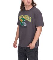 KEINE LIEBE Universe City e Broken Heart Club Maglietta da uomo in cotone con accenti colorati T-shirt girocollo Maglietta a maniche corte KLTS10 in giallo, verde, blu, rosso, viola o grigio