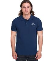 Polo Kappa en coton pour homme avec petite broderie, manches courtes, maille piquée, 303173NC A05, bleu foncé
