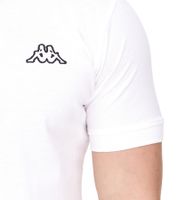 Kappa Herren Baumwoll-Polo mit kleiner Stickerei Polo-Shirt Kurzarm-Shirt Pique-Strick 303173NC A04 Weiß
