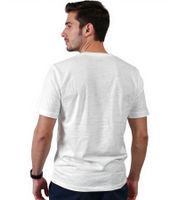 Chemise homme Kappa en coton avec grand logo, col ras du cou et manches courtes, certifiée Oeko-Tex 100, 7085/8191-004, blanc