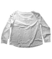 Chemisier d'été femme à col en V et manches longues à boutons décoratifs 49089472 Blanc