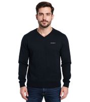 HACKETT LONDON GOLF Pull en coton à col en V et manches longues pour homme HMX5000F Noir
