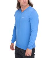 HACKETT LONDON GOLF Pull en coton à col en V et manches longues pour homme HMX500D Noir, bleu ou bleu foncé