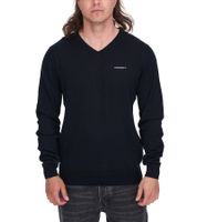HACKETT LONDON GOLF Pull en coton à col en V et manches longues pour homme HMX500D Noir, bleu ou bleu foncé