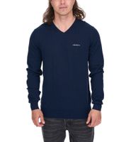 HACKETT LONDON GOLF Pull en coton à col en V et manches longues pour homme HMX500D Noir, bleu ou bleu foncé
