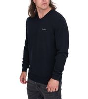 HACKETT LONDON GOLF Pull en coton à col en V et manches longues pour homme HMX500D Noir, bleu ou bleu foncé