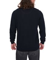 HACKETT LONDON GOLF Maglione in maglia a maniche lunghe con scollo a V in cotone da uomo HMX500F Nero