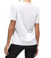RE:COVERED X Barbie Women's T-Shirt with Barbie Print, Cotton Crew Neck, RCBAR207 White