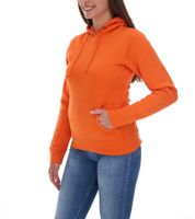 Elevate Charon Women's Hoodie, Simple Cotton Pullover with Kangaroo Pocket, Sweater 3823431 Orange