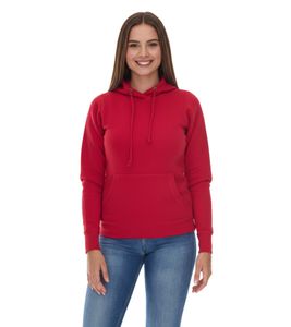 Elevate Charon Women's Hoodie, Simple Cotton Pullover with Kangaroo Pocket, Sweater 3823421 Red