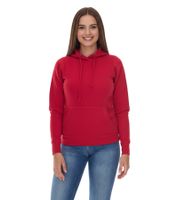 Elevate Charon Women's Hoodie, Simple Cotton Pullover with Kangaroo Pocket, Sweater 3823421 Red
