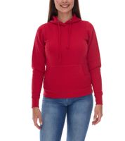 Elevate Charon Women's Hoodie, Simple Cotton Pullover with Kangaroo Pocket, Sweater 3823421 Red