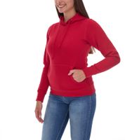Elevate Charon Women's Hoodie, Simple Cotton Pullover with Kangaroo Pocket, Sweater 3823421 Red