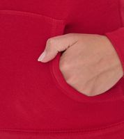 Elevate Charon Women's Hoodie, Simple Cotton Pullover with Kangaroo Pocket, Sweater 3823421 Red