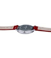 Pierre Cardin Women's Watch with Brand Initials Print, Analog Quartz Watch with Leather Strap, 3 ATM, 31 mm, CBV.1521, Blue or Red