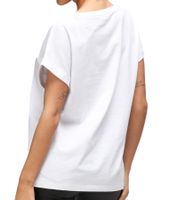 RE:COVERED X Smurfs Women's T-Shirt with Smurf Print, Cotton Boyfriend Fit, Crew Neck, RCSMF116 White