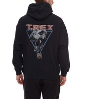 Sudadera con capucha RE:COVERED X Jurassic Park para hombre con estampado "T-Rex 1993 Vintage" MMUNV2456 Negra